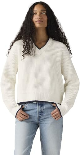 Levi's Mujer Jersey Reese con Cuello de Pico, Relaxed Fit
