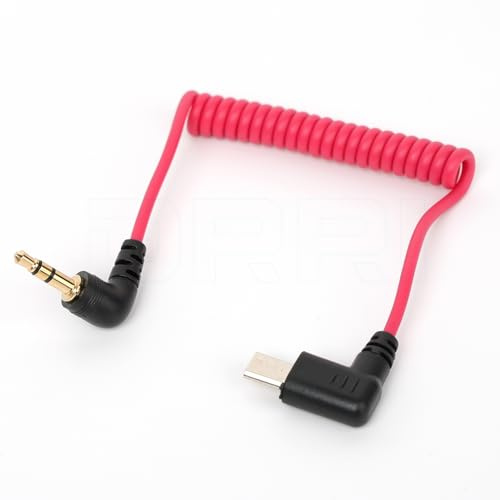 DRRI Tentacle Sync 3.5mm Jack to Micro-USB Right Angle Timecode Cable for Sony FX3/FX30 A1 A7Siii