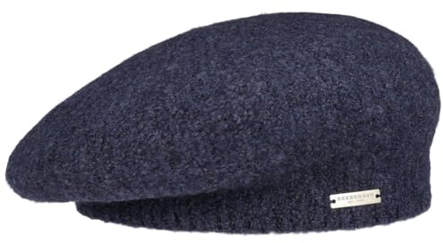 Seeberger Hedda Strickbaske Damenbaske Wollbaske Merinobaske Winterbaske Baskenmütze Damen - Herbst-Winter Herbst Winter