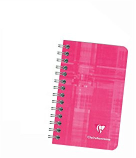 Clairefontaine 8586C - Spiralheft (liniert, 7,5 x 12 cm, 50 Blatt) 1 Stück farbig sortiert