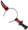 Bloody Knife Through Head Novelty Prop for Novelty Halloween Toy Weapon Fancy Dress Accessory