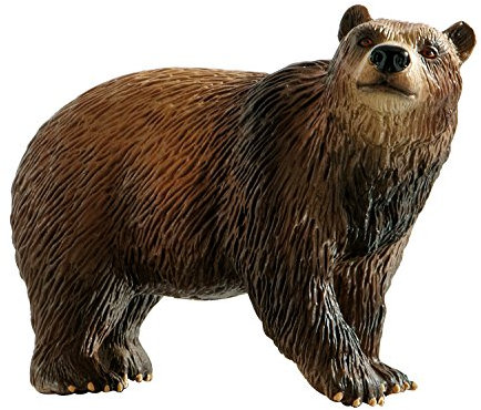 Bullyland 69397 - Spielfigur Braunbär, ca. 11 cm große Tierfigur, detailgetreu, PVC-frei, ideal als kleines Geschenk für Kinder ab 3 Jahren
