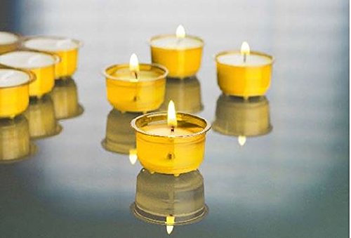 cup candle GmbH Produit de qualité pour Citroën Click & Light 18 pièces Ca 7h Durée de Combustion Bougies Chauffe-Plat Jaune