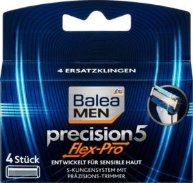 Balea MEN Rasierklingen precision5 Flex-Pro, 1 Packung mit 4 Stück