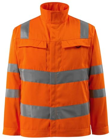 Mascot 16909-860-14 Bunbury Safe Light High Durability One Tone Class 3 Jacket, Size 4XL, Hi-Vis Orange