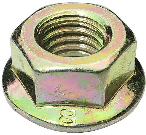 AERZETIX - C19277-10 x dado esagonale con cintura - Dadi flangiati - M8 13 mm H8 mm - Acciaio zincato