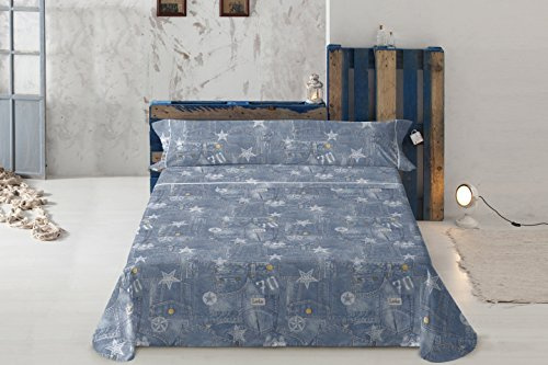 Gale Hayman Style Lois Bettwäsche, aus Polycotton, Blau, für Einzelbetten, 200 x 90 x 3 cm