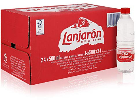 Lanjarón Agua Mineral Natural - Pack de 24 Botellas x 0.5 l - Total: 12 l