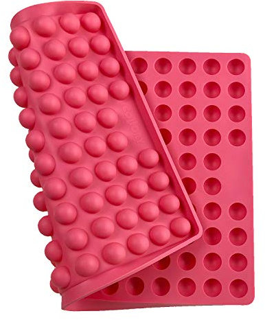 Collory® Backmatte Hundekekse für GROSSE HALBKUGEL (2cm Ø) Leckerlis, Silikon Backform, Backunterlage für Backblech, Diätmatte, Hitzebeständig, Lebensmittelecht & Bpa-frei