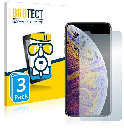 BROTECT (3 Stück Schutzglas für Apple iPhone Xs Max / 11 Pro Max Schutzfolie Made in Germany Panzer Folie Glas Displayschutz [ 9H, Anti-Fingerprint]