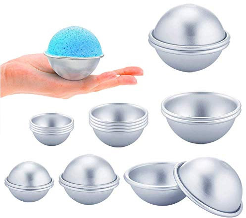 Seifenform Bath Bomb Molds,18 Stück Badekugel Form mit 3 Größen Metall Formen für Badekugeln DIY Bad Bombe Schimmel für DIY Handgemachte Badekugeln und Seifen