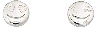 Lily Charmed - Ohrstecker mit Emoji-Gesicht, aus 925er-Sterlingsilber.