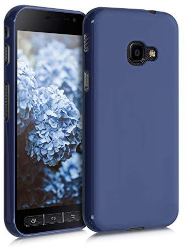 kwmobile Hülle kompatibel mit Samsung Galaxy Xcover 4 / 4S Hülle - weiches TPU Silikon Case - Cover geeignet für kabelloses Laden - Heidelbeerblau