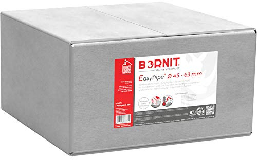 BORNIT EasyPipe Kabeldurchführung wasserdicht 45-63mm, [DIN18533] | Ringraumdichtung Mauerdurchführung Glasfaserkabel Kabel Hauseinführung Abdichtung Dichtung abdichten