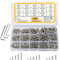 TAIANJI 440 Pcs Nuts and Bolts Set with Allen Key Screws and Nuts Set Stainless Steel M3 M4 M5 Bolts and Nuts Set Small Hex Key Bolts and Nuts Assortment Kit with Box, 12 Sizes