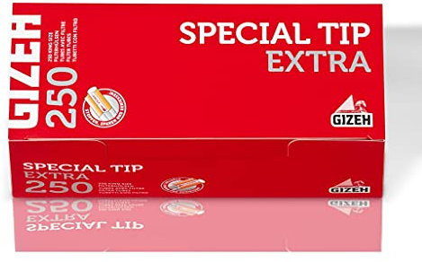 *SPAR-SET!* 8 Boxen GIZEH Special Tip Extra Filterhülsen + 1 GIZEH Vario Stopfer