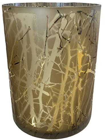 CHICCIE Windlicht Gold Zweige 24cm - Kerzenhalter Kerzenständer Teelichthalter
