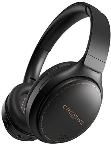 CREATIVE Zen Hybrid Wireless Over-Ear Headphones with Hybrid Active Noise Cancellation, Ambient Mode, Up to 27 Hours (ANC ON), Bluetooth 5.0, AAC, Built-in Microphone, Black