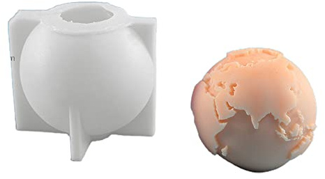 FIYSON Kerzen Silikonform, Erdkerzenformen,Weltraum Erde 3D DIY Silikon Kerzenwachs Formen zum Gießen Die Kerze als Bastel Ornamente Epoxid Harz, Weichen Lehm, Wachs