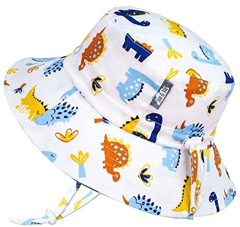 Jan & Jul Atmungsaktiver Kinder Sonnenhut für Jungen, Reine Baumwolle (Dino Kinder, 2-5 Jahre)