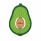 Nuby - Beißring Avocado - Beißspielzeug aus Silikon und Holz - Drehender Holzkern - Beissring Spielzeug für Baby und Kleinkinder - Zahnungshilfe - BPA-frei - 6+ Monate