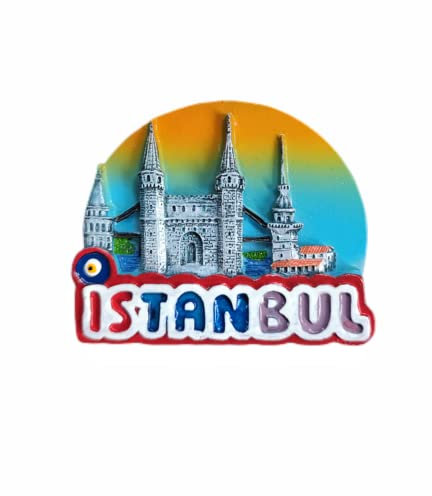 Istanbul Türkiye Kühlschrankmagnet Reise Souvenir Kühlschrank Dekoration 3D Magnetaufkleber Handbemalte Bastelkollektion