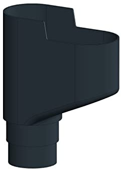 4Home&Garden | Universalstück zur Fallrohr Zusammenführung Anthrazit | Dachrinnensystem RG 100 Typ 300 Fallrohr DN 60