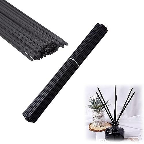 WXNPA 100 Stück Rattanstäbchen für Raumduft, 20cm x 3mm Diffuserstäbchen Rattan Reed Fiber, Aroma Diffuser Stäbchen für ätherische Öle im Home Office Hotel Spa