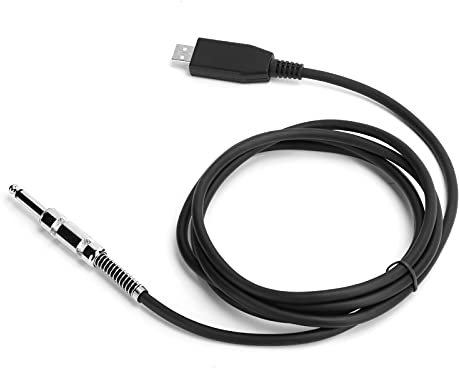 Câble de Guitare USB, Câble de Connecteur USB Mâle vers Jack 6,35 Mm 1/4 Pouces, Câble de Connecteur USB Mâle vers Jack Mono 6,35 Mm Base de Guitare vers Câble D'enregistrement