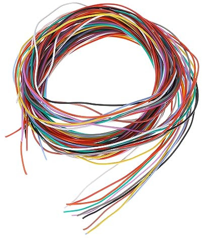 QUARKZMAN 30 Calibro Silicone Filo Elettrico 30AWG Cavo Elettrico Filo Trefolo Flessibile Cavi Stagnato Rame Cavo Bobina 10 Colore 1,5 M/4,92 piedi per Auto Modello Elettrodomestic 10pz