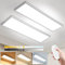 120x30cm LED Dimmbare Panel Deckenleuchte 2 Pack, 2800LM Super Helle Lichtpanel Decke, 2700-6500K Farbtemperatur Große Rechteck Flächenleuchte Beleuchtung für Werkstatt/Büro/Supermarkt/Restaurant