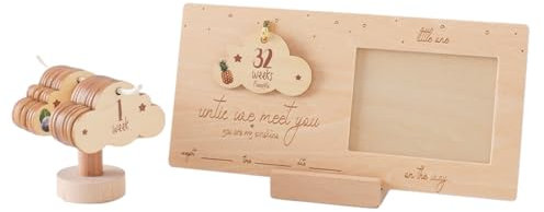 TARAKO 40-Wochen-Schwangerschafts-Countdown-Kalender, einzigartige Geschenke für werdende Eltern,Kinderzimmer Dekor - Erinnerungsrahmen zur Begrüßung eines Neugeborenen, Aufzeichnung