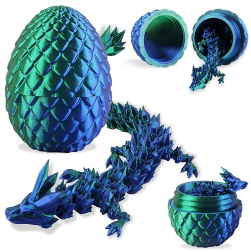 FePen Drachenei, Kristall Drache Im Ei, Drachen Im Ei, Drache Im Ei, Mystery Dragon Egg (Green)