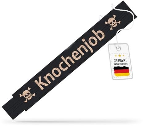andSmile Zollstock schwarz - Meterstab mit Spruch Knochenjob - lustiger Zollstock aus hochwertigem Buchenholz - Geschenke für Männer, Papa, Handwerker, zum Vatertag, Geburtstag, Weihnachten