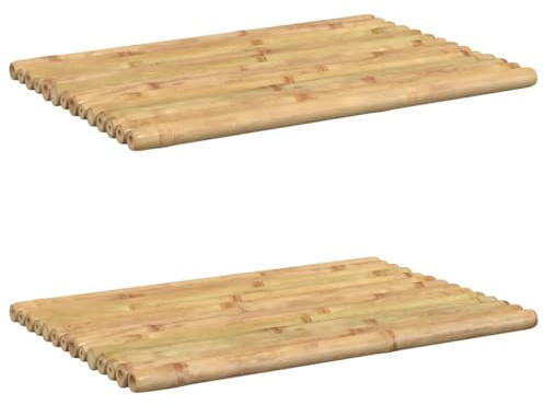 vidaXL Badematten 2 STK. 50x35 cm Bambus