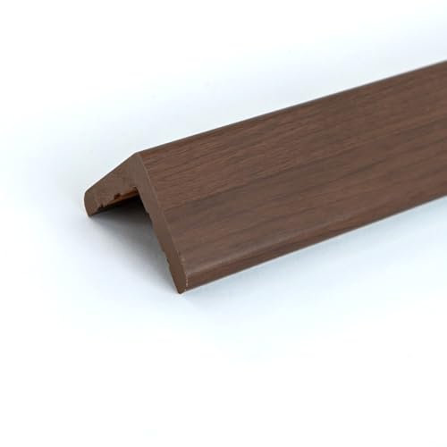 ZYXQQJ Cornière Bois Protection D'angles en L 80/100/120 Cm Baguette D’Angle De Protection Bande De Bordure pour Portes Fenêtres(Walnut,120cm)