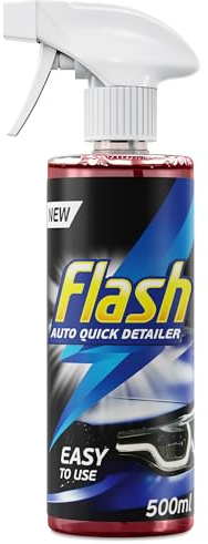 Flash Car Care Quick Detailer Spray 500ml, Fast Car Detailing Spray for Instant Shine & Gloss, Easy Wipe Car Cleaning Formula