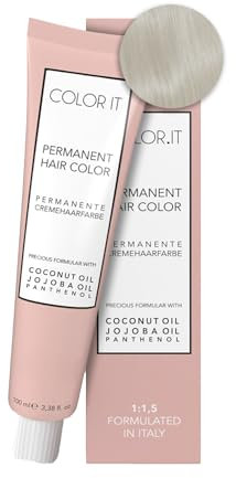 COLOR.IT by BM - Permanente Haarfarbe in Salonqualität, 100ml (12.01 Superaufheller Platinblonde Asch, 1er Pack)