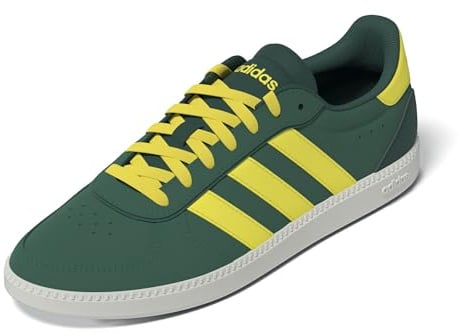 adidas Damen BREAKNET Sleek Shoes, Collegiate Green/Yellow/Off White, 40 2/3 EU