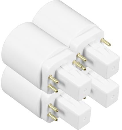 IMIKEYA Adaptador Zócalo Luz G24Q a E27 Convertidor 4 Pines a Tornillo Soporte De Lámpara Para Bombilla Led Pbt Ignífugo 4 Unidades Hogar Y Oficina