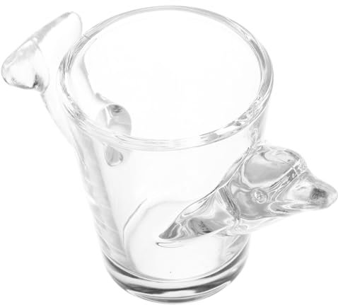 Mobestech Clear Dolphin Shot Glasses Funny Animal Shaped Cups for Vodka Whiskey Espresso Liquor Versatile Portable Drinkware for Parties Gatherings Bulk Glass Shot Glasses