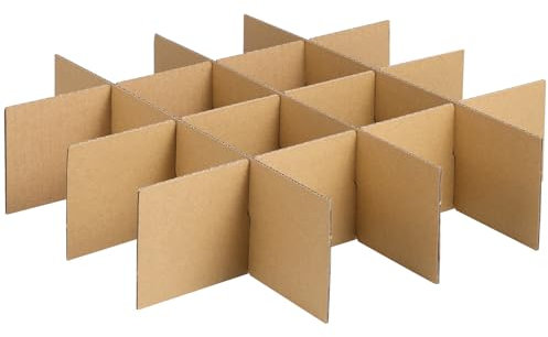 Toyvian Trennwände aus Karton für Umzugskartons – 6-teiliges Verpackungsset aus Kartontrennwänden – Verpackungsset für Gläser, Geschirr und Weinkartons den Umzug, 82 x 82 x 80 mm