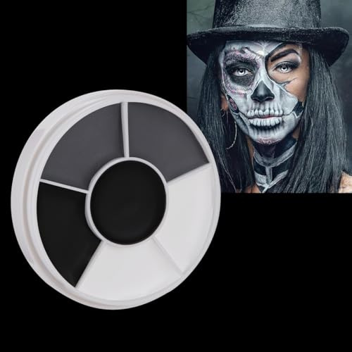 Miss Demi Black White Red Face & Body Paint Set, 3 Colors SFX Makeup Palette,Halloween Clown Makeup Wheel for Blendable Devil Goths Joker Zombie Vampire Skeleton Cosplay Face Paint Makeup. (Grey)