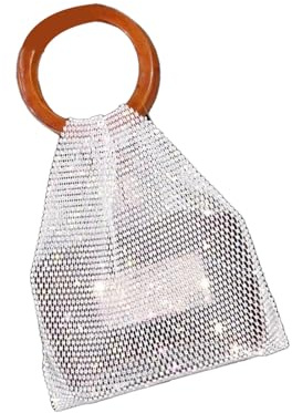 Multifunctional Handwoven Pouches Designs for Cosmetics Storage and Beverages Transportation Stylish Outfits Wear Rhinestones Storage Pouch