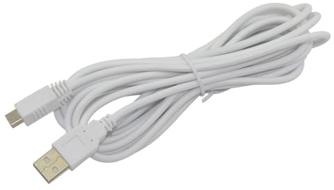 Câble de chargement USB blanc de 3 m for manette Wii U GamePad