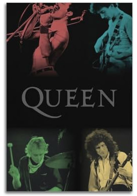 Queen Print Album Cover signiert limitiert, Musikalbumcover, Pop Hip Hop Rap, Sänger, Star, Musikposter, ästhetische Leinwand, Wandkunst für Mädchen und Jungen, Teenager, Wohnheim-Dekoration, 30 x 45
