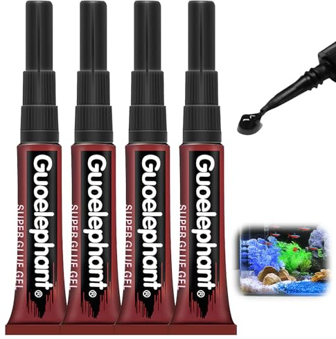 4 Pcs Aquarium Glue,Fast Curing Waterproof Aquarium Plant Glue,Silicone Sealant for Plants Moss Rocks Stone Coral Wood Aquascaping