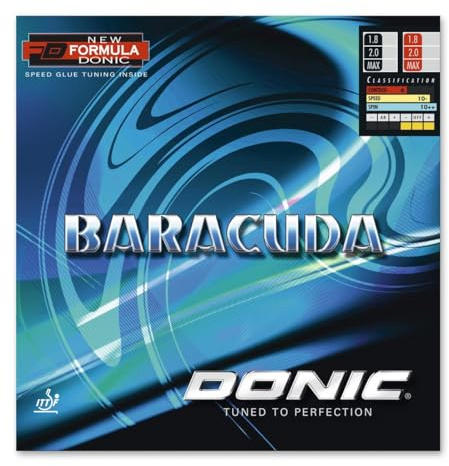 DONIC Baracuda Table Tennis Rubber (Black, Max)