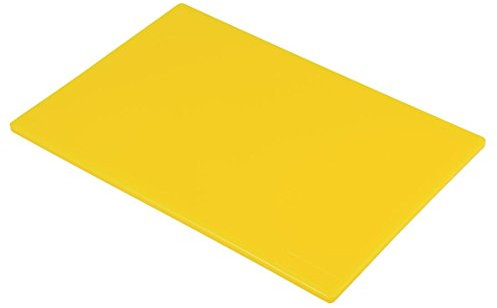 Hygiplas LDPE Chopping Board, Yellow Colour Coded - Cooked Meat Prep, Standard Size: 12(H) x 450(W) x 300(L)mm, Low Density Polyethylene, Non-Porous Prevents Flavour / Odour Absorption, J254