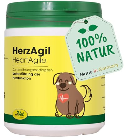 cdVet Naturprodukte HerzAgil 250 g - Herz-Kreislauf Unterstützung für Hunde & Katzen - Vitalstoffergänzung - Naturbasierte Zutatensammlung